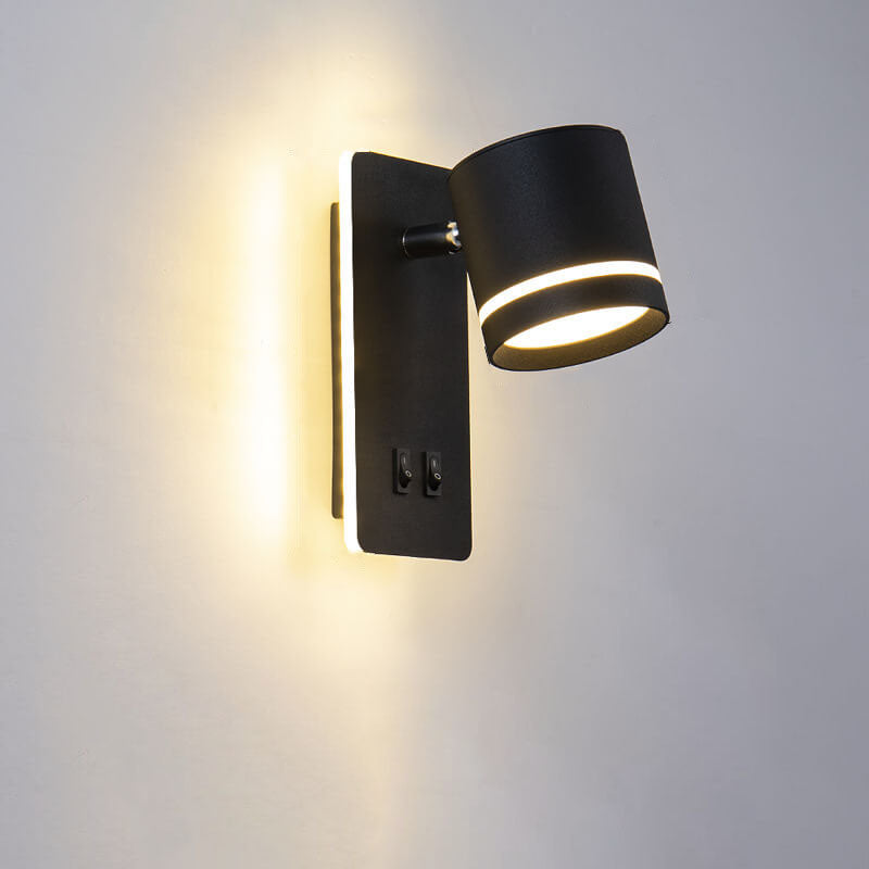 Applique murale LED réglable Fer Noir Blanc 15W Salon Chambre Couloir Spot Lampe de lecture LED intégrée Applique murale moderne | Restfield